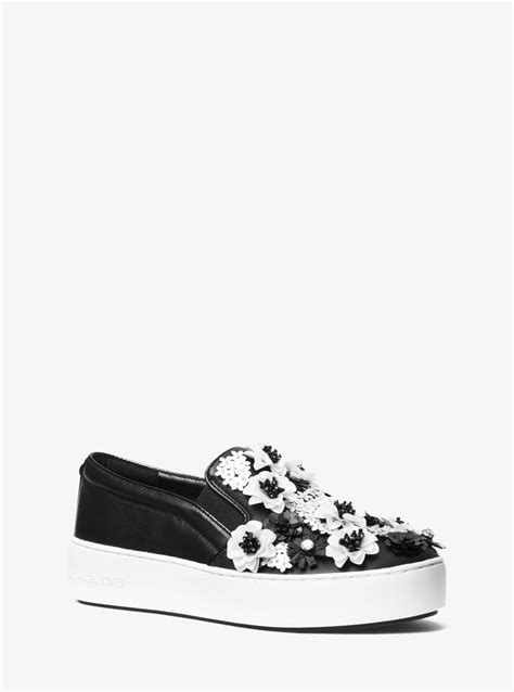 michael kors trent floral sequined slip on sneaker|Michael Kors Trent Slip.